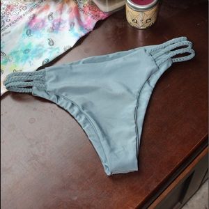 Cheeky light blue gray bikini bottoms